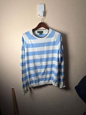 Brooks Brothers x St Andrews Links Supima Cotton Striped Golf Sweater